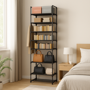 Scarpiera Modulabile 10Ripiani in Metallo Organizer Salvaspazio Scarpe Accessori