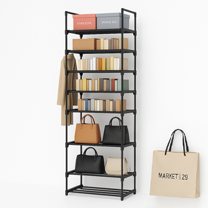 Scarpiera Modulabile 10Ripiani in Metallo Organizer Salvaspazio Scarpe Accessori