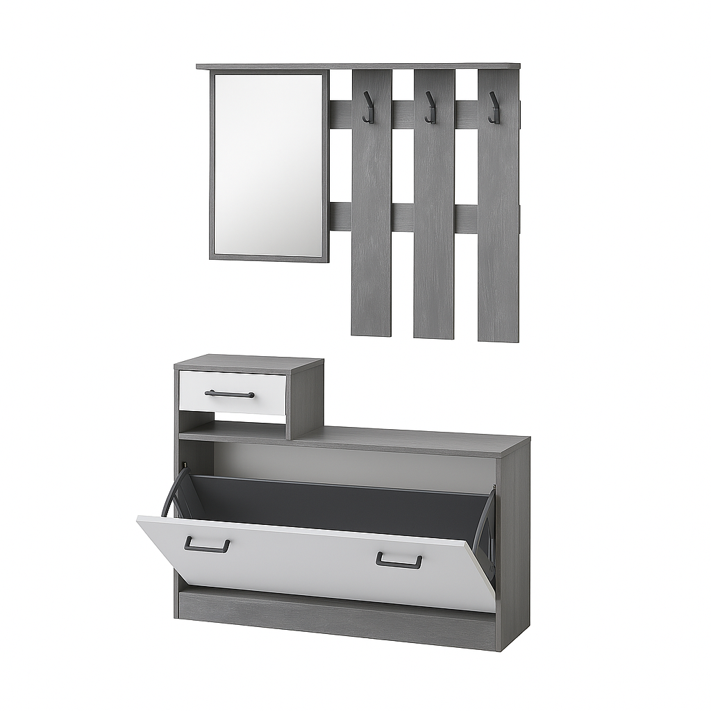 MOBILE INGRESSO RUDOLF BIANCO/CEMENTO CM.100X180H