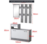 MOBILE INGRESSO RUFOLF BIANCO 100X180H CON SCARPIERA INTEGRATA