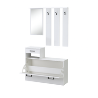 MOBILE INGRESSO RUFOLF BIANCO 100X180H CON SCARPIERA INTEGRATA