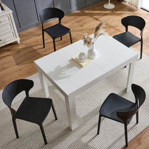 Tavolo da Pranzo Allungabile Fino a 6 Posti 120-200cm Bianco Cucina Estensibile