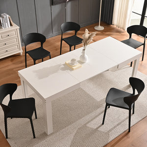 Tavolo da Pranzo Allungabile Fino a 6 Posti 120-200cm Bianco Cucina Estensibile