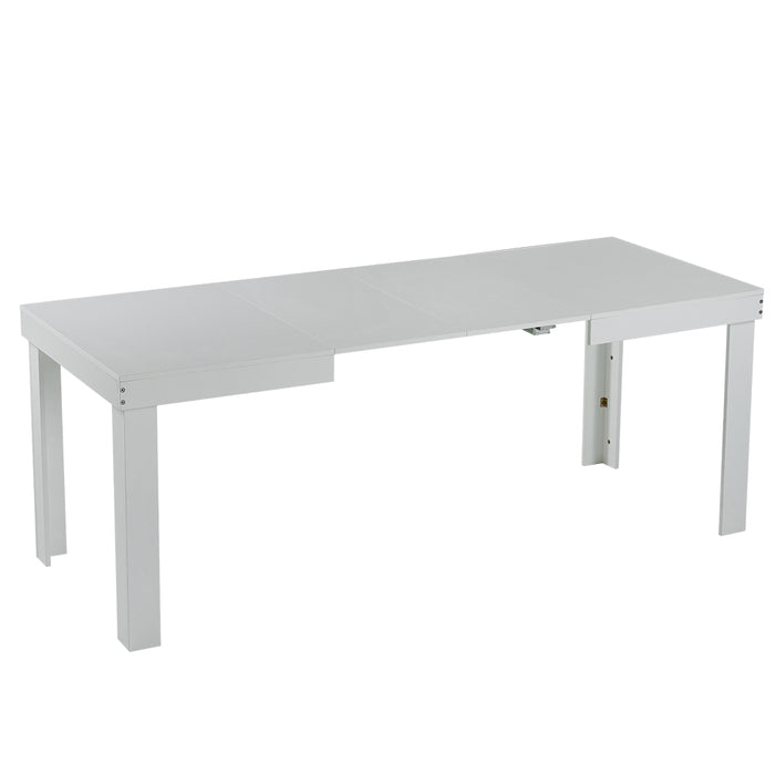Tavolo da Pranzo Allungabile Fino a 6 Posti 120-200cm Bianco Cucina Estensibile