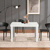 Tavolo da Pranzo Cucina Allungabile Fino a 6 Posti 120-200cm Bianco Frassinato