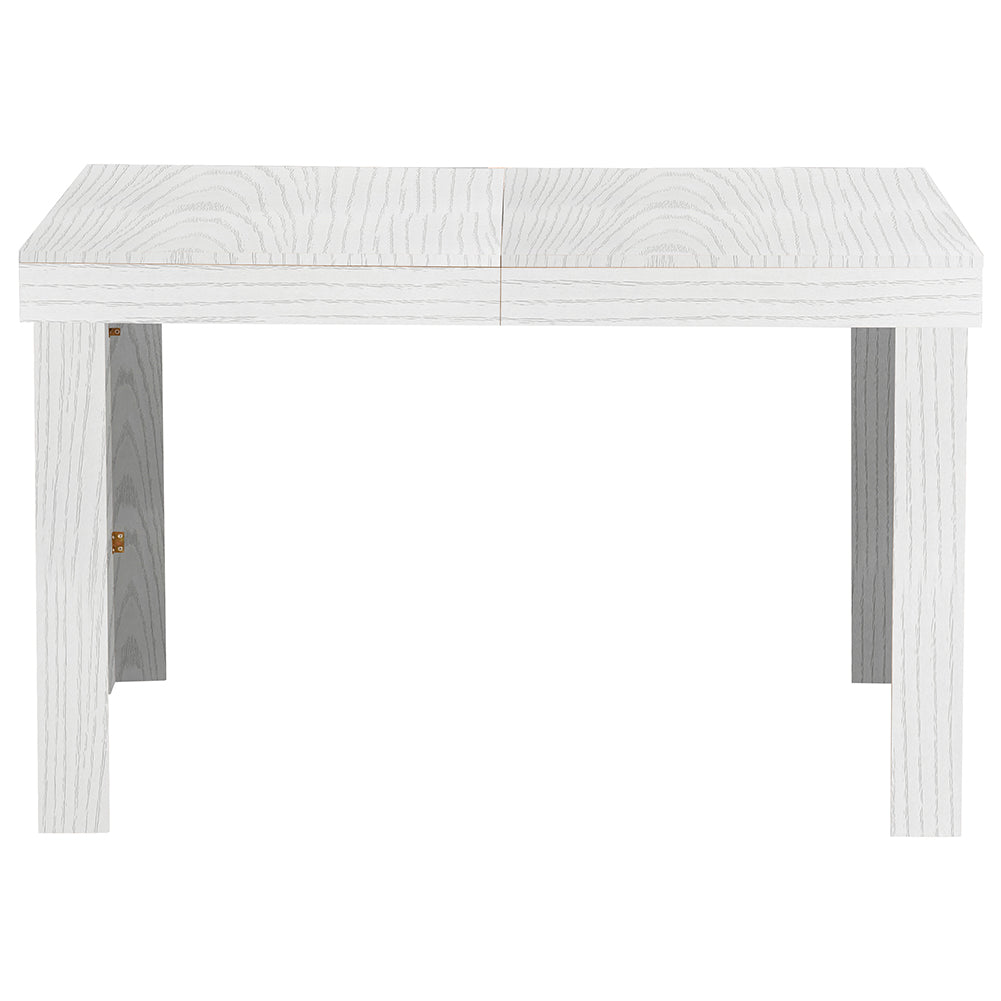 Tavolo da Pranzo Cucina Allungabile Fino a 6 Posti 120-200cm Bianco Frassinato