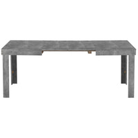Tavolo da Pranzo Allungabile Fino 6 Posti 120-200cm Cemento Cucina Estensibile