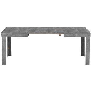 Tavolo da Pranzo Allungabile Fino 6 Posti 120-200cm Cemento Cucina Estensibile