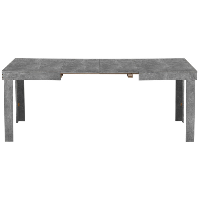 Tavolo da Pranzo Allungabile Fino 6 Posti 120-200cm Cemento Cucina Estensibile