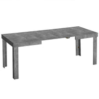 Tavolo da Pranzo Allungabile Fino 6 Posti 120-200cm Cemento Cucina Estensibile