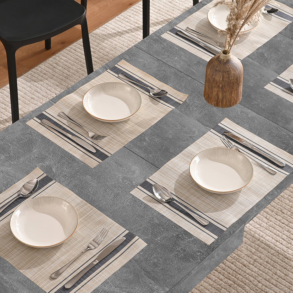 Tavolo da Pranzo Allungabile Fino 6 Posti 120-200cm Cemento Cucina Estensibile