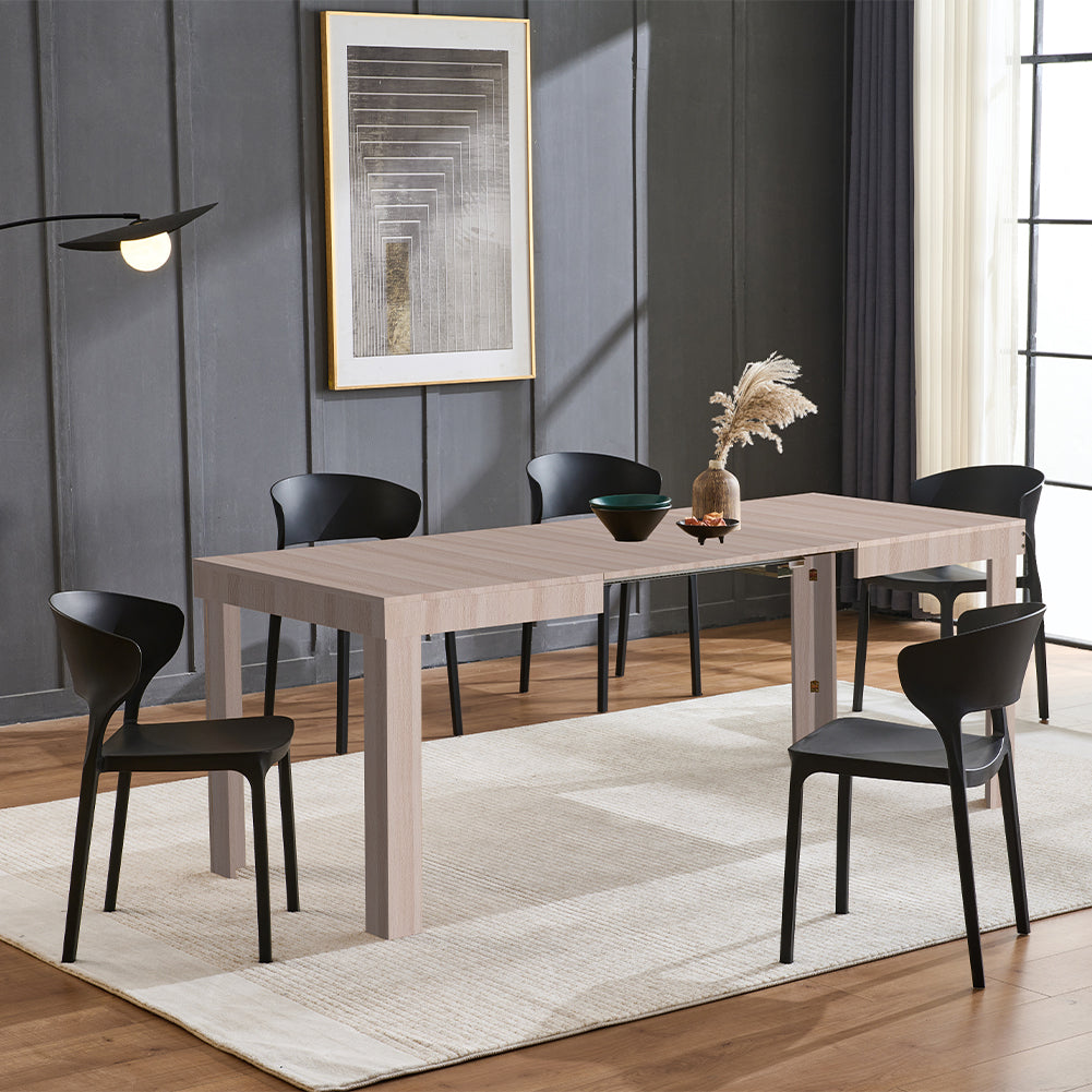 Tavolo da Pranzo Allungabile Fino a 6 Posti 120-200cm Olmo Cucina Estensibile