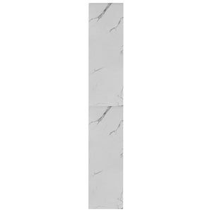 Scarpiera 4 Ante Ripiani Doppia Profondità Portascarpe Bianco Marmo 63x24x150 cm