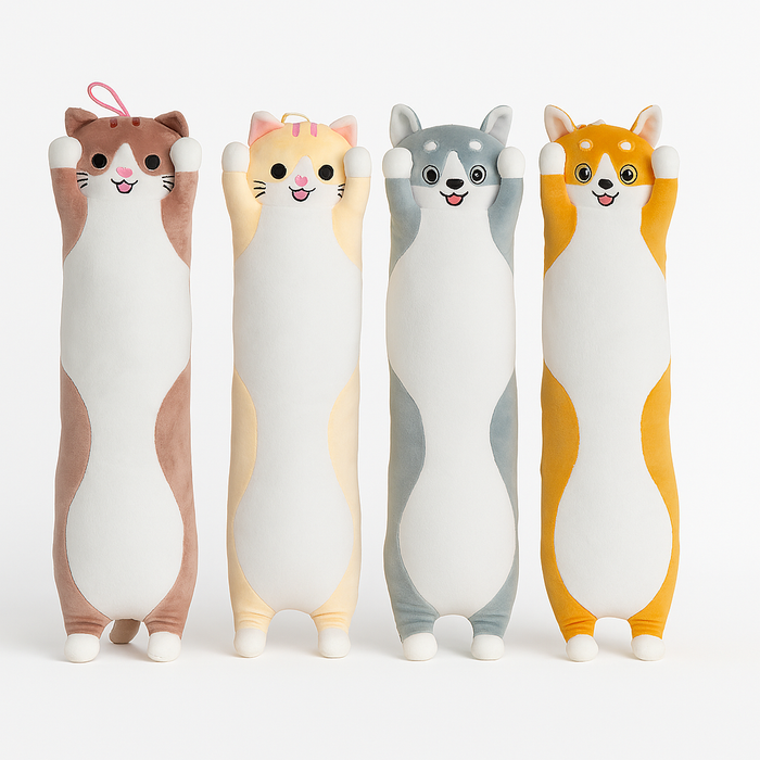 3 pezzi Peluche Cuscino Gattini 50cm Morbidi e Colorati Idea Regalo Bambini e Adulti