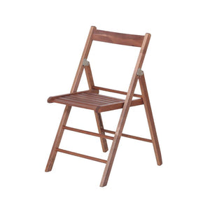 SET 4 SEDIE PIEGHEVOLI NOCE REALIZZATE INTERAMENTE IN FAGGIO RESISTENTE E COMODA PER INTERI ED ESTERNI 85X42X7 CM