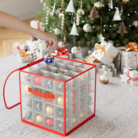 Scatola Decorazioni Natalizie Organizer Addobbi Natalizi Capacità 64 Palline