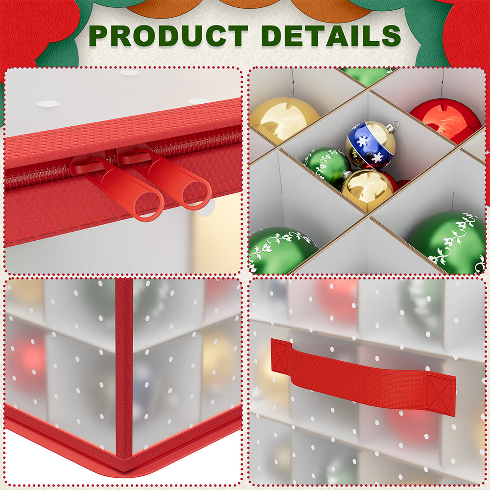 Scatola Decorazioni Natalizie Organizer Addobbi Natalizi Capacità 64 Palline