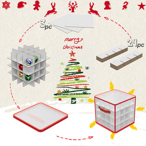 Scatola Decorazioni Natalizie Organizer Addobbi Natalizi Capacità 64 Palline