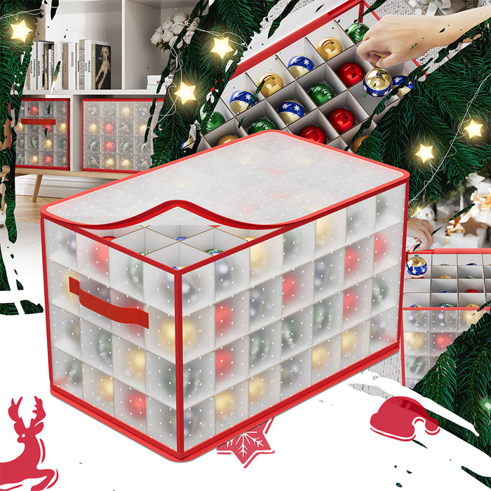 Scatola Decorazioni Natalizie Organizer Addobbi Natalizi Capacità 112 Palline