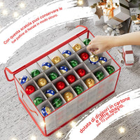 Scatola Decorazioni Natalizie Organizer Addobbi Natalizi Capacità 112 Palline