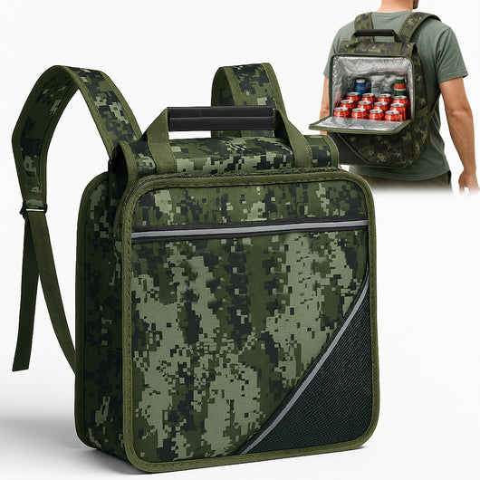 Zaino Borsa Frigo 18L Verde Militare per Campeggio Mare Picnic Trekking Multiuso