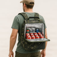 Zaino Borsa Frigo 18L Verde Militare per Campeggio Mare Picnic Trekking Multiuso