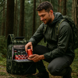 Zaino Borsa Frigo 18L Verde Militare per Campeggio Mare Picnic Trekking Multiuso