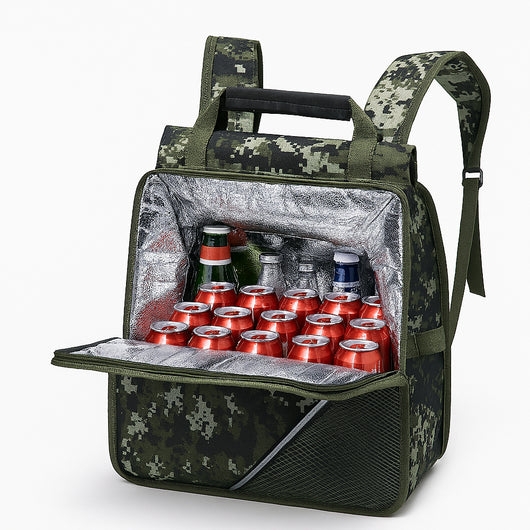 Zaino Borsa Frigo 18L Verde Militare per Campeggio Mare Picnic Trekking Multiuso