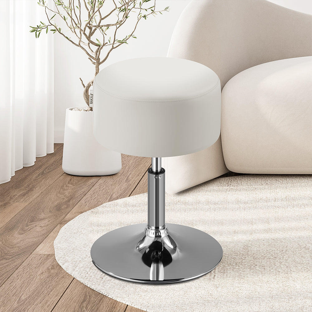 Sgabello Make Up Toeletta Seduta Comoda Sgabellino Rotante Bianco Portata 130kg