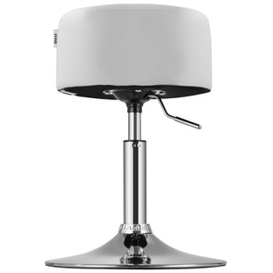 Sgabello Make Up Toeletta Seduta Comoda Sgabellino Rotante Bianco Portata 130kg