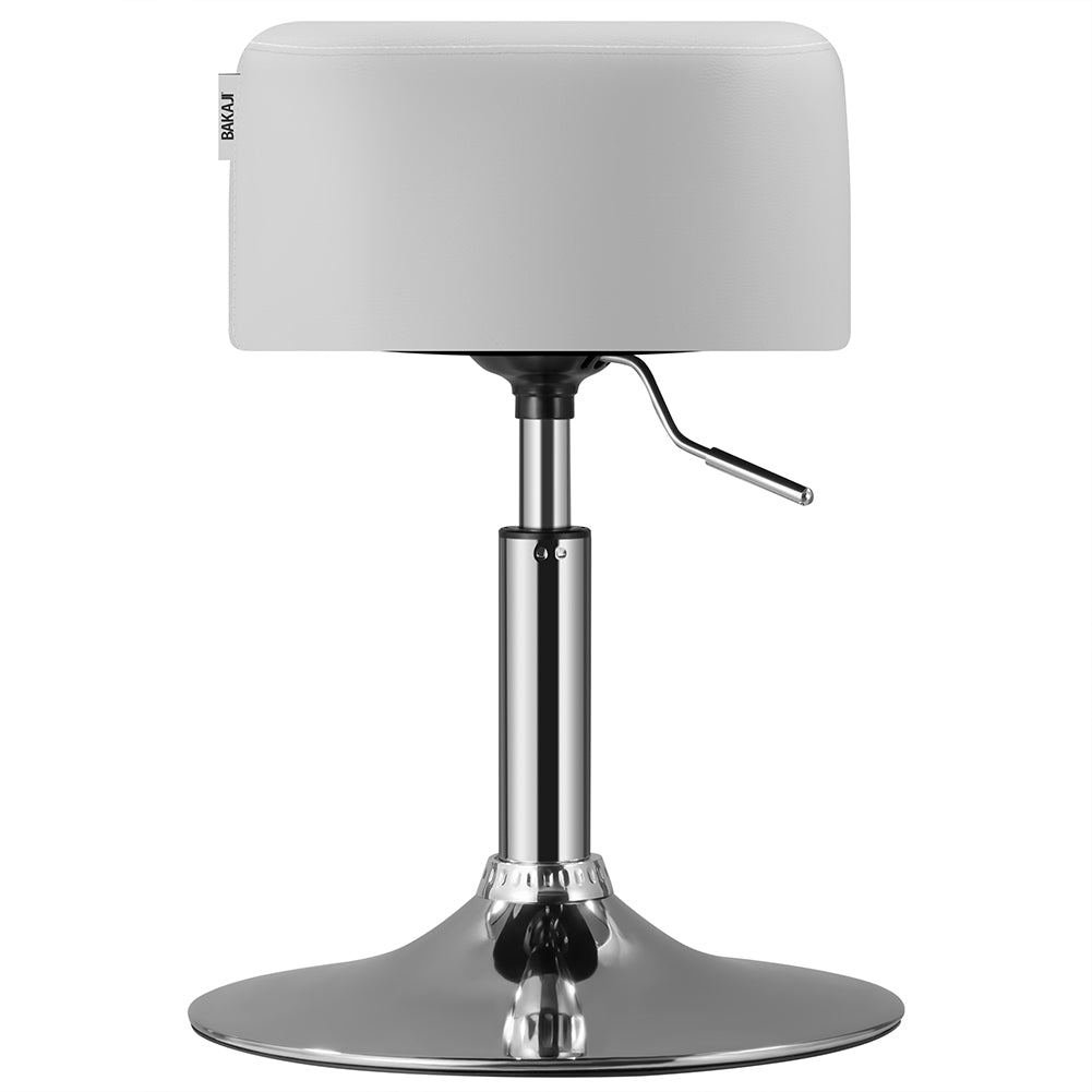 Sgabello Make Up Toeletta Seduta Comoda Sgabellino Rotante Bianco Portata 130kg