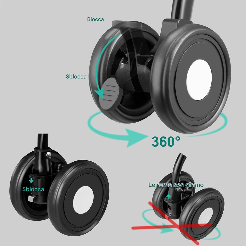 Passeggino Cani e Gatti 2in1 Trasportino Rimovibile e Struttura Pieghevole Robusta Blu