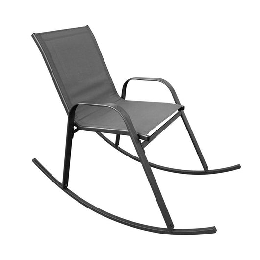 MA MAISON SEDIA RELAX A DONDOLO MODERNA 62X95X97H CM STRUTTURA IN METALLO COLORE GRIGIO TESSUTO IN TEXILENE 2X1