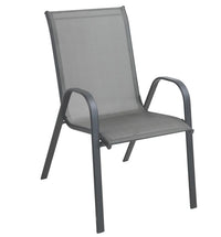 MA MAISON SET 4 SEDIE JUDY GRIGIA MODERNA 54X67X90H CM STRUTTURA IN ACCIAIO TESSUTO TEXILENTE 2X1 -  IMPILABILE