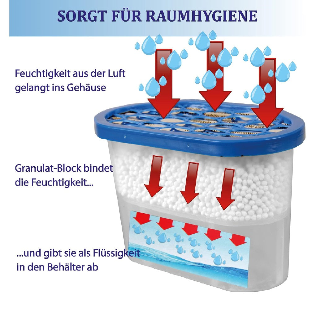 6pz Deumidificatore Casa Portatile 500ml contro Muffa Assorbi Umidità Vaniglia