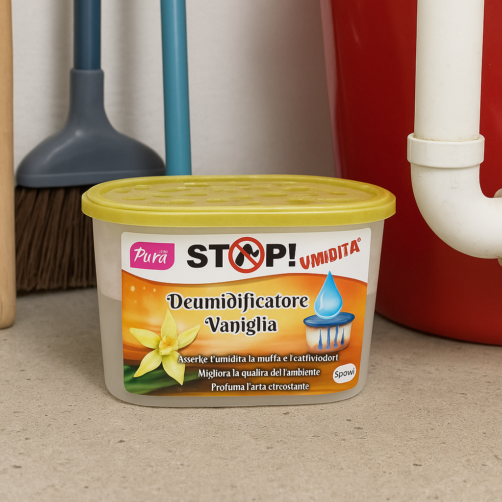 6pz Deumidificatore Casa Portatile 500ml contro Muffa Assorbi Umidità Vaniglia