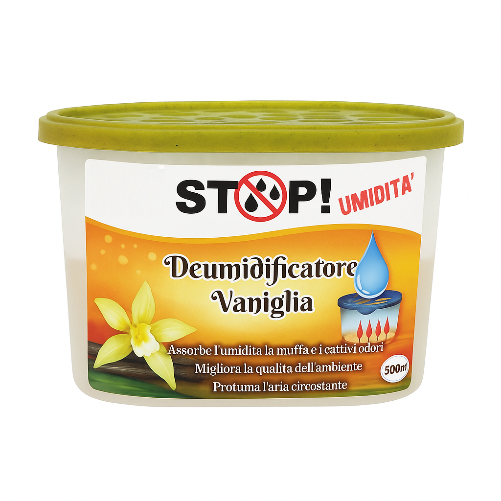 6pz Deumidificatore Casa Portatile 500ml contro Muffa Assorbi Umidità Vaniglia