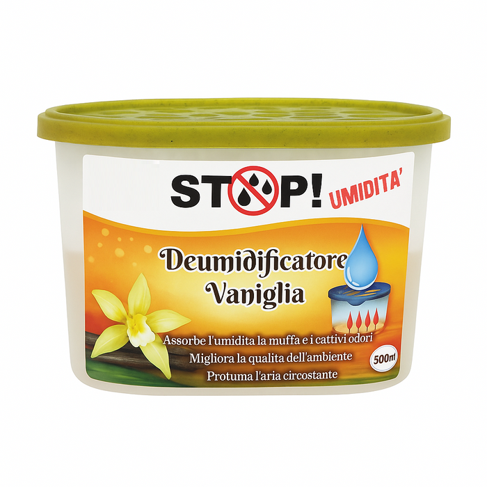 6pz Deumidificatore Casa Portatile 500ml contro Muffa Assorbi Umidità Vaniglia