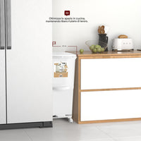 Pattumiera da Cucina Doppio Bidone 38 L Secchio Separazione Rifiuti Salvaspazio