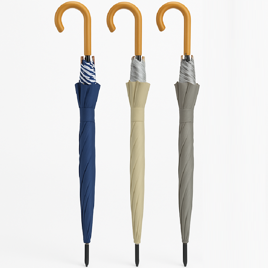 Kit 4 Ombrelli Uomo Donna Automatici Antivento Tessuto Duplex per Pioggia e Sole