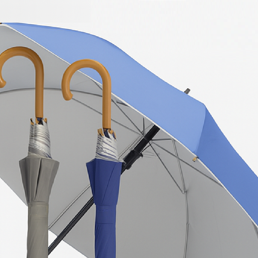 Kit 4 Ombrelli Uomo Donna Automatici Antivento Tessuto Duplex per Pioggia e Sole