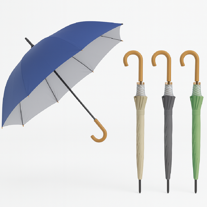 Kit 4 Ombrelli Uomo Donna Automatici Antivento Tessuto Duplex per Pioggia e Sole