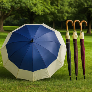 Kit 4 Ombrelli Grandi Automatici Antivento Uomo Donna 12 Stecche Fibra di Vetro
