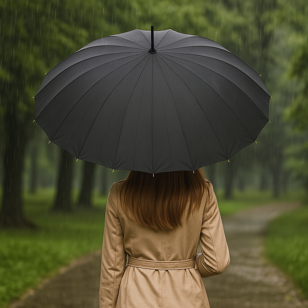 Kit 4 Ombrelli Grandi Automatici Antivento Uomo Donna 16 Stecche Fibra di Vetro