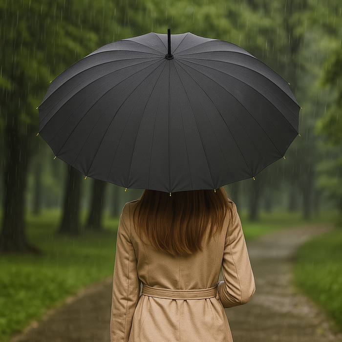 Kit 4 Ombrelli Grandi Automatici Antivento Uomo Donna 16 Stecche Fibra di Vetro