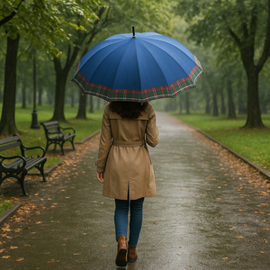 Kit 4 Ombrelli Grandi Automatici Antivento Uomo Donna 16 Stecche Fibra di Vetro