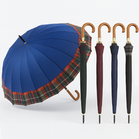 Kit 4 Ombrelli Grandi Automatici Antivento Uomo Donna 16 Stecche Fibra di Vetro