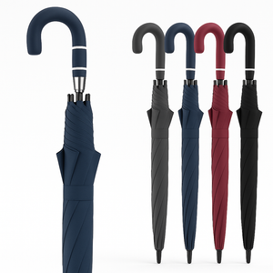 kit 3 Ombrelli Grandi Automatici Antivento 129cm Struttura in Fibra di Vetro Tessuto Extra