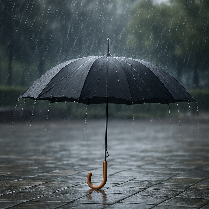 Kit 5 Ombrelli Automatici 8 Stecche Rinforzate Manico Curvo Uomo Donna Colori Misti