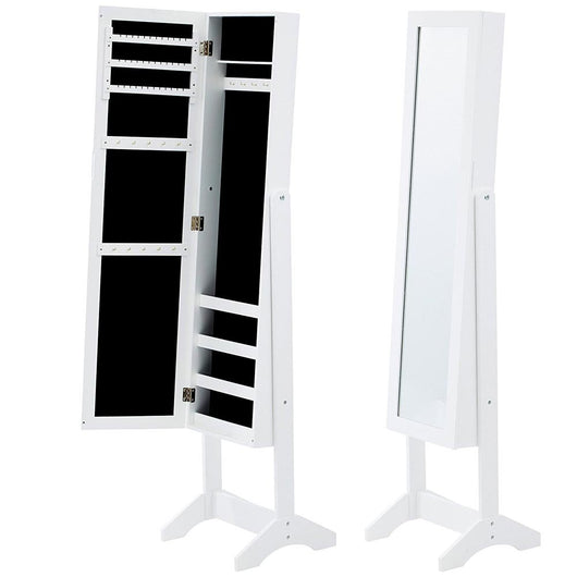 Specchiera Portagioie Armadietto Portagioielli Specchio con Anta Porta Oggetti